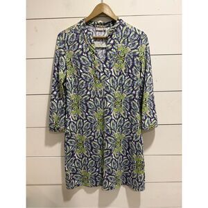 Ellie Kai Floral Split Neck 3/4 Sleeve Dress 6